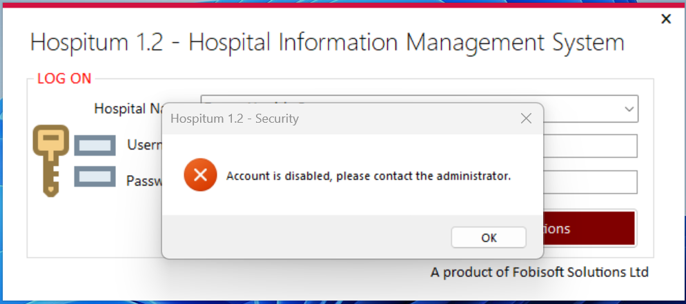 Disabled Account