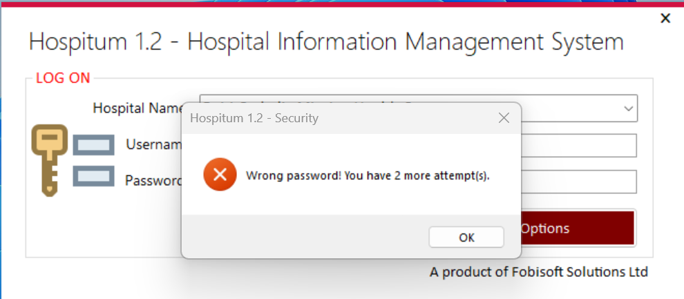 Invalid Password