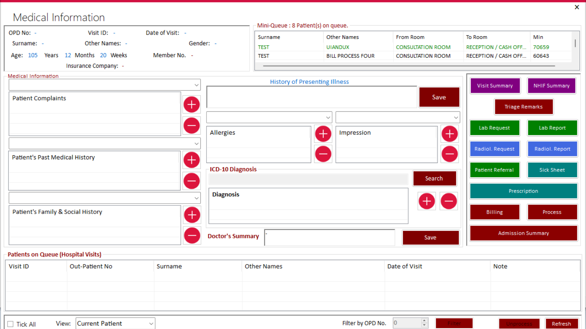 Consultation Screen